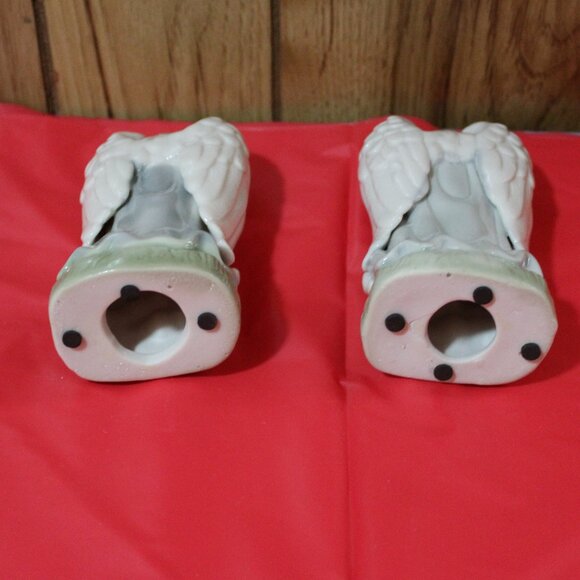 Procelain Angel with Boy and Girl Set of 2 - Picture 3 of 3